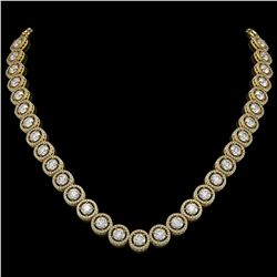 30.78 ctw Diamond Micro Pave Necklace 18K Yellow Gold - REF-3575G2W