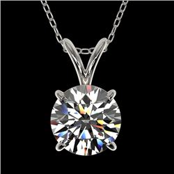 1.30 ctw Certified Quality Diamond Necklace 10k White Gold - REF-188X2A