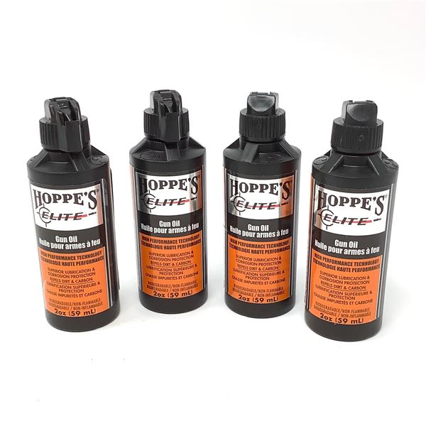 Hoppe's Elite 2 Oz Gun Oil X 4, New