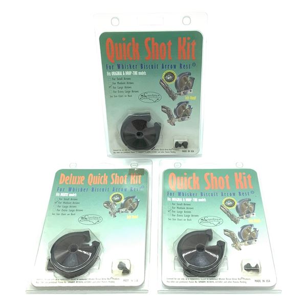 Quick Shot Kit for Whisker Biscuit Arrow Rest, Large Arrows, X 3, New