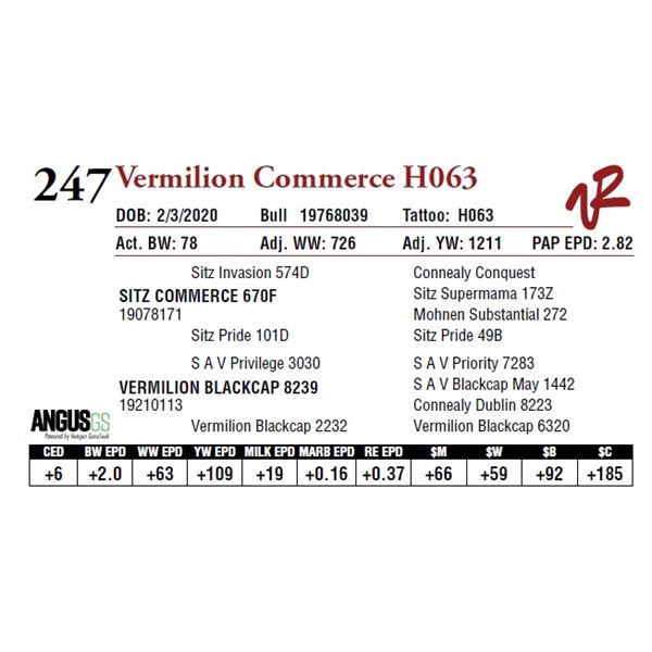 VERMILION COMMERCE H063