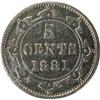 Image 2 : Newfoundland 5 Cents 1881 ICCS EF-40