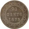 Image 2 : Newfoundland 20 Cents 1873, EF Cleaned