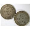 Image 2 : Nfld 20 Cents 1885, F-VF & 1904H, VF