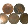 Image 1 : Canada Large Cent 1858, five pieces