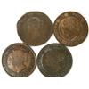 Image 1 : Canada Large Cent 1859 W9/8, 4 pieces
