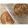 Image 1 : Canada Cent 1939 & 1940, ICCS MS-65 Red