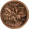Image 2 : Canada Cent 1947 ICCS MS-65 Red