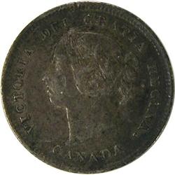 Canada Five Cents 1885 Large 5, EF