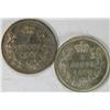 Image 2 : Five Cents 1888 and 1893, both EF-AU