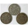 Image 2 : Five Cents 1888, 1890H and 1892, all EF