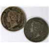 Image 1 : 1892 Obverse 2 & 1900 Round 00, both VF