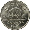 Image 2 : Canada Five Cents 1939 ICCS MS-65