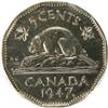 Image 2 : Five Cents 1947 Maple Leaf ICCS SP-64
