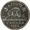 Image 2 : Canada Five Cents 1956 ICCS MS-65