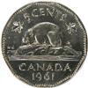 Image 2 : Canada Five Cents 1961 ICCS MS-65