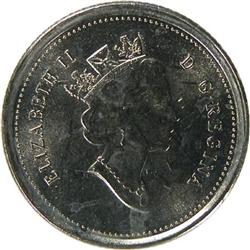 Ten Cents 1999 Struck from Clashed Die