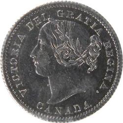 Ten Cents 1858 Over 1558 ICCS AU-50