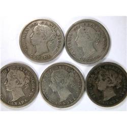 1858, 1870, 1880H, 1886 S6 1890H, all F