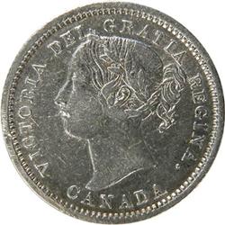 Canada Ten Cents 1870 Wide 0, VF