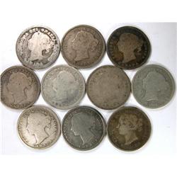 Canada Ten Cents 1870-1896 Ten pieces