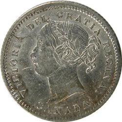 Canada Ten Cents 1871H, VF-EF