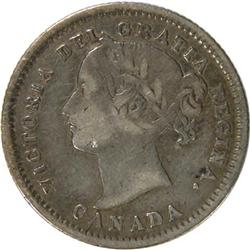 Canada Ten Cents 1872H, F-VF Cleaned