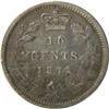 Image 2 : Canada Ten Cents 1872H, F-VF Cleaned