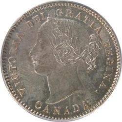 Ten Cents 1880H Obverse 1, PCGS MS-62