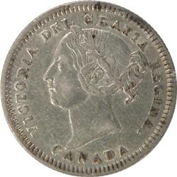 Ten Cents 1881H Obverse 2, ICCS VF-30