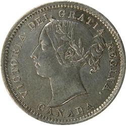 Canada Ten Cents 1891 21 Leaves, VF-EF