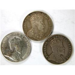 1902, 1906 and 1910, all VF-EF
