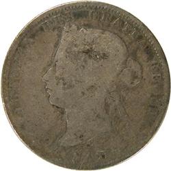 Twenty-Five Cents 1880H Wide 0, G-VG