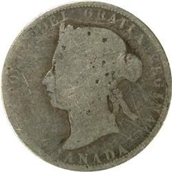 Twenty-Five Cents 1886 6 Over 6, Good