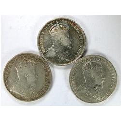 1902H, 1906 and 1907, all VF
