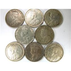 1912-1935. Eight pieces, all VF-EF
