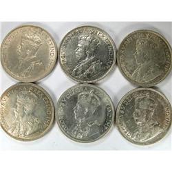 1912-1935. Six pieces, all VF-EF