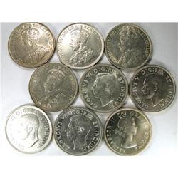 1919-1953. Nine pieces, EF-AU or better