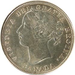 Canada Twenty Cents 1858 PCGS AU-58