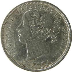 Canada Twenty Cents 1858 F-VF Scratches