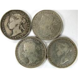 1870 Obv 1, 1874H, 1881H, 1882H, Fine
