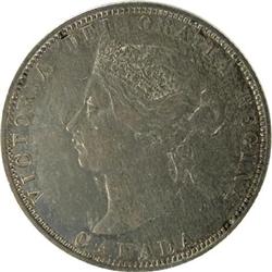 Twenty-Five Cents 1871 Obverse 2 VF-EF