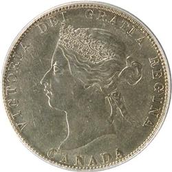 Twenty-Five Cents 1874H ICG EF-45