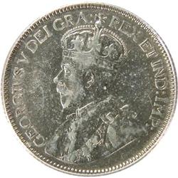 Twenty-Five Cents 1936 Dot ICG AU-50