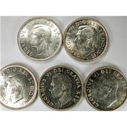 1937 1941 1943 1949 1952, Choice Unc