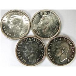 1937, 1944, 1945, 1949, all Choice Unc