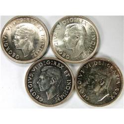 1937 1944 1947ML 1949, all Choice Unc
