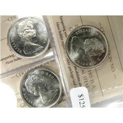 1966, 1967 and 1968 Silver, ICCS MS-65