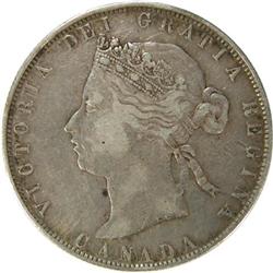 Canada Fifty Cents 1870 LCW, F-VF