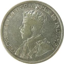 Canada Fifty Cents 1932, F-VF Cleaned